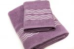   Комплект полотенец  FIESTA WAVES фиолетовый 50х90+ 70х130 
